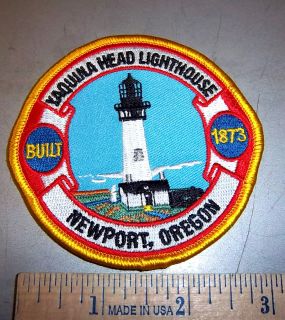 Oregon Coast Yaquina Head Lighthouse iron on embroidered patch 