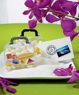 Destination Wedding Favor Party Mini Travel Suitcase Candy Containers 