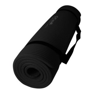   THICK BLACK 68x 24x0.5 (12.5 mm) NPR Yoga Mat Pad Non Slip Durable