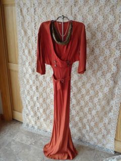Lovely Antique Ladies ~ Flapper Girl Era~ Salmon Dress & Jacket Fancy 