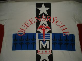 VINTAGE Queensryche Shirt Mens XL Rare 1990 Empire FREE SHIPPING 