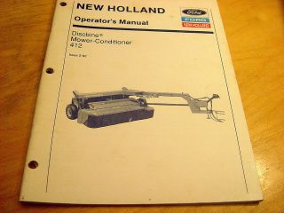 NEW HOLLAND 1411 DISCBINE DISC MOWER CONDITIONER OPERATORS MANUAL