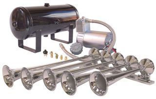 Omega Research AH500F 5 Trumpet Train Horn with150 PSI Onboard Air 