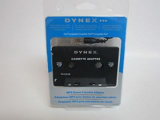 Dynex Car Radio Cassette Tape Adapter DX CA103 for MP3 Player iPod 