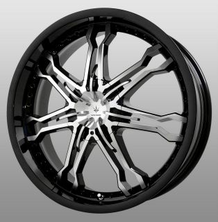  Verde Jaggedge Black Wheels Rims 5x4.5 Edge Flex Five Hundred Fusion