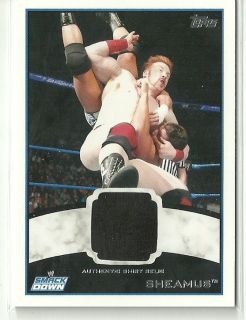 2012 Topps WWE Sheamus Worn Shirt Swatch Relic Card RARE 