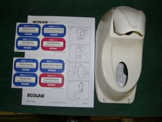 New Ecolab White Commercial Wall Mounted Hand Soap Dispenser