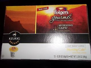 Keurig K CUPS Coffee Folgers Gourmet (MORNING CAFE) 12CT (1 Box 