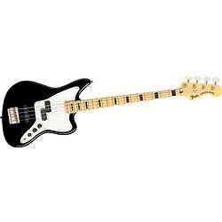 Fender Modern Player Jaguar Electric Bass Guitar Black Maple Fretboard