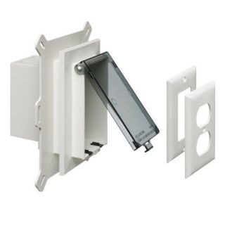 Arlington DBVS1C 1 Recessed Outlet Box Wall Plate Kit for New Vinyl 