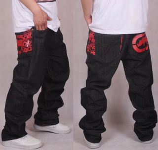 HIPHOP Ecko Mens Loose Graffiti Street Dance Pants Jeans Casual 