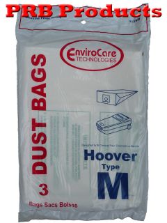 Hoover Type M Dimension Canister Vacuum Cleaner Bags 4010037M Model # 