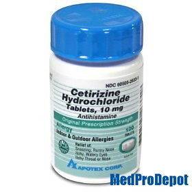 Generic OTC   Cetirizine 10mg 100 Tabs Allergy Pills