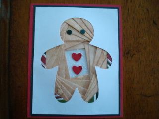 Iris folding Gingerbread Man (6 card fronts) NEW