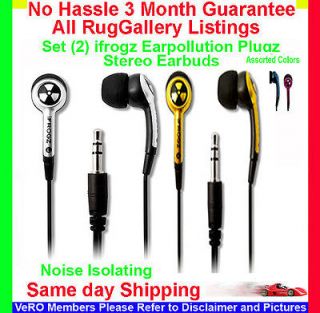 ifrogz Earpollution Plugz Stereo Earbuds iPod iPhone  AUX 