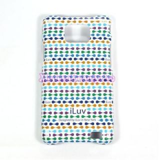 iLuv Phone Case RED with patterns For Samsung Galaxy SII + Free screen 