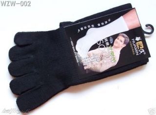 Pairs Five Toe Tabi Socks black Size Mens 24 28cm