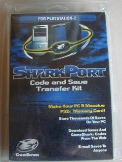 Shark Port Memory game saves PC for PS2 Playstation 2