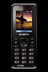 Kyocera Domino S1300 Jax Melo (Cricket) Phone, Black, Good Condition