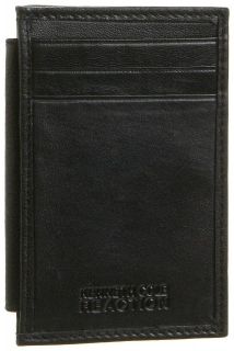 Kenneth Cole Reaction Black Bifold Card Case Wallet with Money Clip 