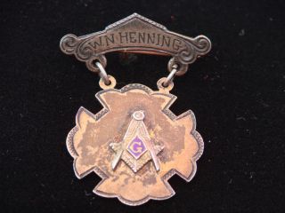 vintage masonic lapel pin