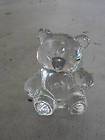 Heavy Antique Glass Teddy Bear Paperweight Figurine