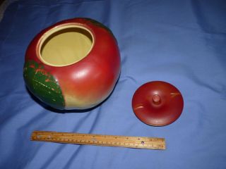 Vintage Unmarked Hull Apple Cookie Jar with Lid