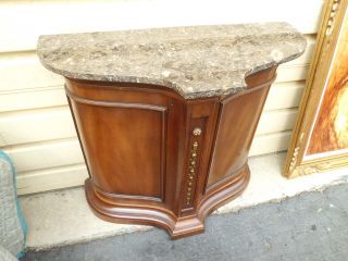 50892 Marble Top Console Table Stand Cabinet