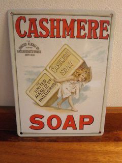 Bathroom Cashmere Soap Metal sign Vintage chic shabby home gift 