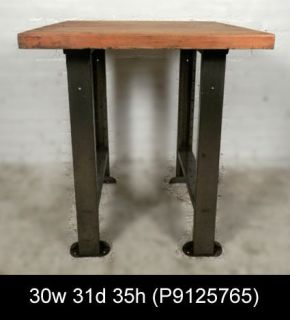antique butcher block table in Tables