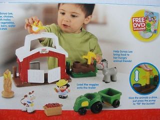 LITTLE PEOPLE DISCOVERING ANIMALS ON THE FARM Playset w/ DVD, NEW