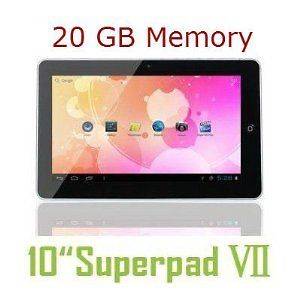 10 inch 10.2 Tablet PC Flytouch Superpad 7 Latest Android 4.0.4 ICS