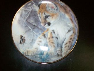 Limited Edition Franklin Mint Wild Cat/ Leopard Plates