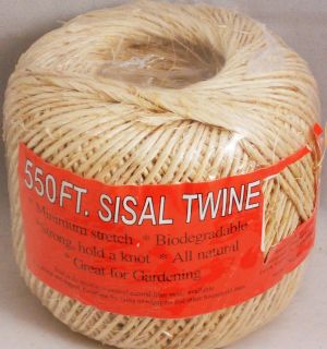 Sisal Twine 550Ft Great for Gardening