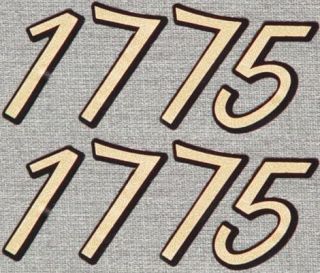 LUND 3 INCH GOLD/BLACK 1775 BOAT DECALS (Pair) decal