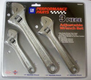 Pcs Adjustable Crescent Wrench Set Sizes 6   8 and 10 inch