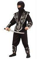 Boys Ninja Costume Childs Halloween Warrior Fighter Suit Samurai Kids 