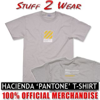 Hacienda  Pantone  Factory Records Mens T shirt Grey Official 
