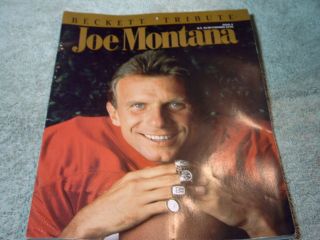 Joe Montana lot of 4 magazines, beckett tribute, current biography 