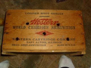 Antique western Ammunition Wooden Box