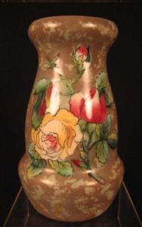 Vintage Rose AMPHORA Czech Austrian Art Pottery Vase