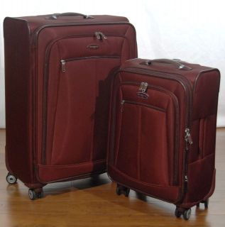 Samsonite 2 piece Spinner Wheeled Luggage Set Burgundy Travel 