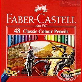 48 FABER CASTELL Classic Colour Pencils SET Sharpener NEW Pack Bulk 