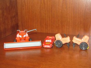 NEW!Disney Cars Plastic Frank the Combine and Lightning McQueen from 