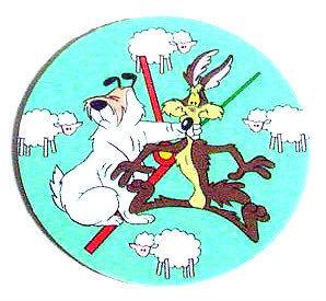 RARE**Looney Tunes Tazo~Wile E. Coyote + Sam Sheepdog #20