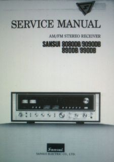 SANSUI 8080DB 9090DB 890DB 990DB SERVICE MANUAL BOUND