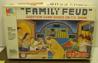 VINTAGE 1980 MILTON BRADLEY FAMILY FEUD, 4th EDITION TV QUESTION 