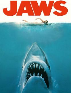 JAWS horror shark movie speilberg cult classic glossy photo t shirt