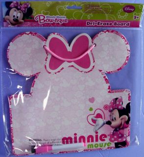 DISNEY MINNIE MOUSE BOW TIQUE DRY  ERASE BOARD W MARKER   NEW!