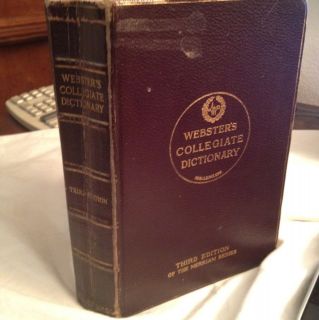 Websters Collegiate Dictionary Third Edition